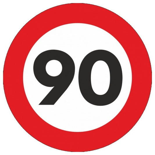 Indicator limitare viteza autocolant 90 km/ora Ø12