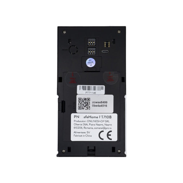 Interfon video inteligent PNI SafeHome PT710B WiFi HD, P2P, acumulator si Sonerie 36 melodii inclusa, aplicatie dedicata Tuya Smart, integrare in scenarii si automatizari smart cu alte produse compat