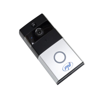 Interfon video inteligent PNI SafeHome PT710B, WiFi, HD, P2P, aplicatie dedicata Tuya Smart, cu sticky Pad Blue inclus
