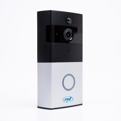 Interfon video inteligent PNI SafeHome PT710B, WiFi, HD, P2P, aplicatie dedicata Tuya Smart, cu sticky Pad Blue inclus