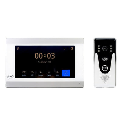 Interfon video inteligent PNI SafeHome PT750 WiFi HD, P2P, monitor interior, aplicatie dedicata Tuya Smart, integrare in scenarii si automatizari smart cu alte produse compatibile Tuya