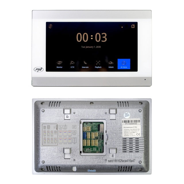 Interfon video inteligent PNI SafeHome PT750 WiFi HD, P2P, monitor interior, aplicatie dedicata Tuya Smart, integrare in scenarii si automatizari smart cu alte produse compatibile Tuya