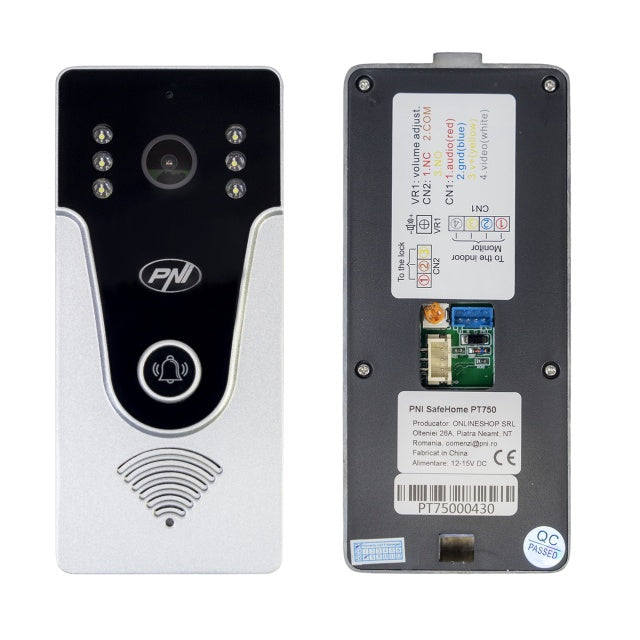 Interfon video inteligent PNI SafeHome PT750 WiFi HD, P2P, monitor interior, aplicatie dedicata Tuya Smart, integrare in scenarii si automatizari smart cu alte produse compatibile Tuya