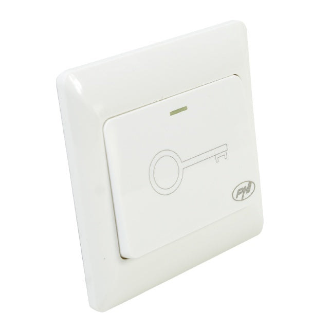 Intrerupator de acces incastrabil PNI PB101, contact iesire NO/COM, max. 36V 3A, alb