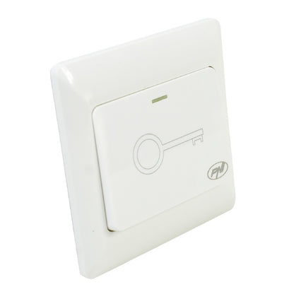Intrerupator de acces incastrabil PNI PB101, contact iesire NO/COM, max. 36V 3A, alb