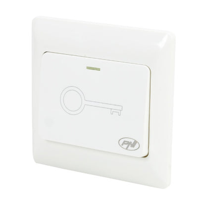 Intrerupator de acces incastrabil PNI PB101, contact iesire NO/COM, max. 36V 3A, alb