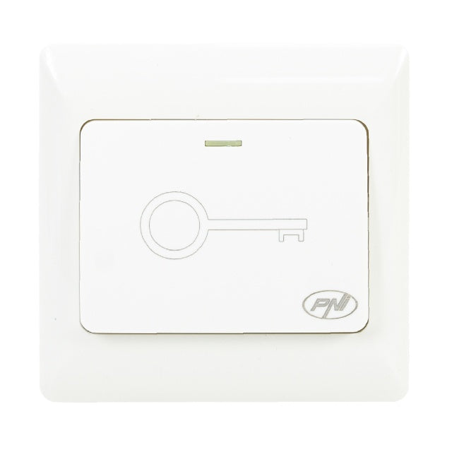 Intrerupator de acces incastrabil PNI PB101, contact iesire NO/COM, max. 36V 3A, alb