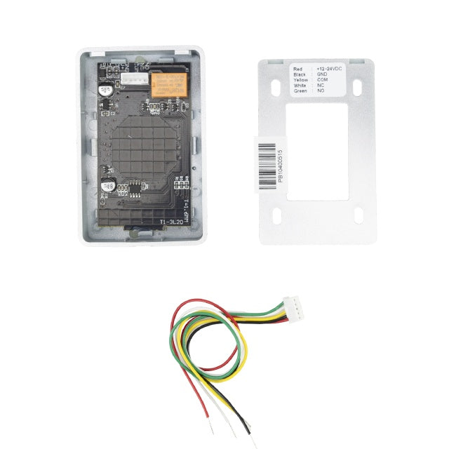 Intrerupator de acces PNI PB104, cu touch, montaj aplicat, NO/NC/COM, 12V/24V DC, LED stare, metalic, 5 fire