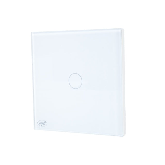 Intrerupator inteligent cu touch PNI SafeHome PT101L WiFi, 600W, control prin aplicatia Tuya Smart, compatibil cu Alexa si Google Assistant - Live Wire, fara nul