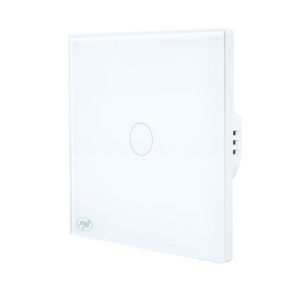 Intrerupator inteligent cu touch PNI SafeHome PT101L WiFi, 600W, control prin aplicatia Tuya Smart, compatibil cu Alexa si Google Assistant - Live Wire, fara nul