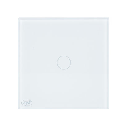 Intrerupator inteligent cu touch PNI SafeHome PT101L WiFi, 600W, control prin aplicatia Tuya Smart, compatibil cu Alexa si Google Assistant - Live Wire, fara nul