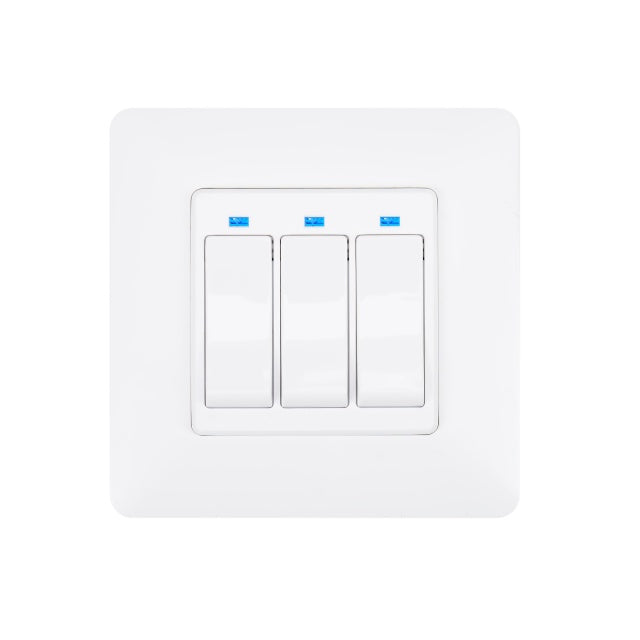 Intrerupator inteligent triplu PNI SmartHome WS323 pentru control lumini prin internet compatibil cu APP TuyaSmart