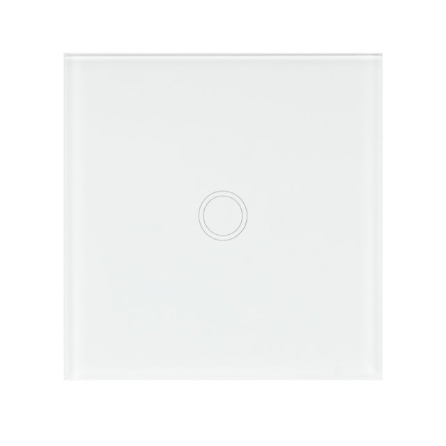 Intrerupator simplu cu touch PNI SH101 din sticla, alb cu LED indicator