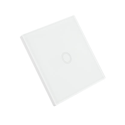 Intrerupator simplu cu touch PNI SH101 din sticla, alb cu LED indicator