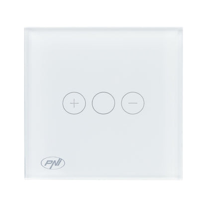 Intrerupator simplu cu touch si dimmer PNI SafeHome DIM101, 1X700W, Live Wire, fara nul, sticla dimabil