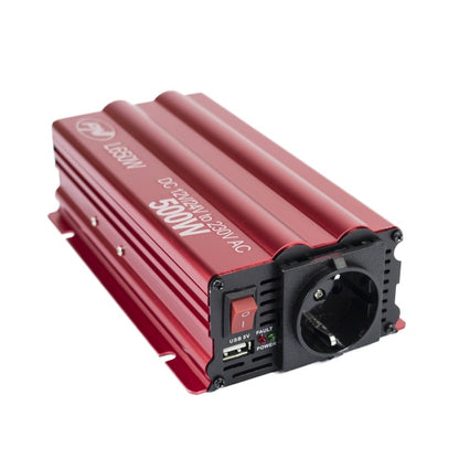 Invertor de tensiune PNI L650W alimentare duala 12V/24V, iesire 230V, 500W, sinus modificat, mufa USB 5V 500mAh, cu clesti alimentare si mufa de bricheta inclusa