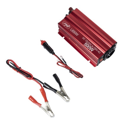Invertor de tensiune PNI L650W alimentare duala 12V/24V, iesire 230V, 500W, sinus modificat, mufa USB 5V 500mAh, cu clesti alimentare si mufa de bricheta inclusa