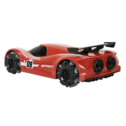 Jucarie masinuta sport Silvercloud RedOne cu telecomanda, cu efect "fum" si LED-uri, acumulator de rezerva 1500mAh, miscari omnidirectionale, rosu