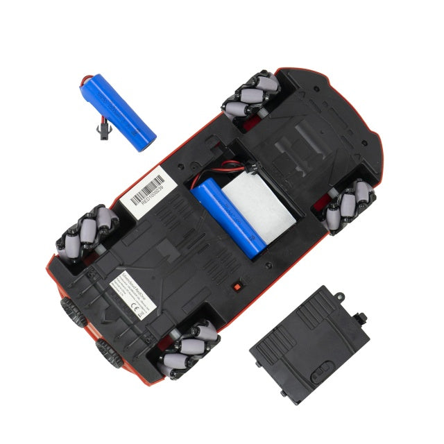 Jucarie masinuta sport Silvercloud RedOne cu telecomanda, cu efect "fum" si LED-uri, acumulator de rezerva 1500mAh, miscari omnidirectionale, rosu
