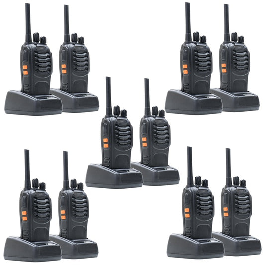 Kit 10 statii radio portabile PNI PMR R40 PRO acumulatori, incarcatoare si casti incluse