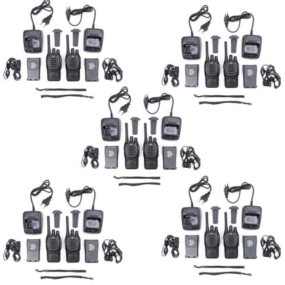 Kit 10 statii radio portabile PNI PMR R40 PRO acumulatori, incarcatoare si casti incluse