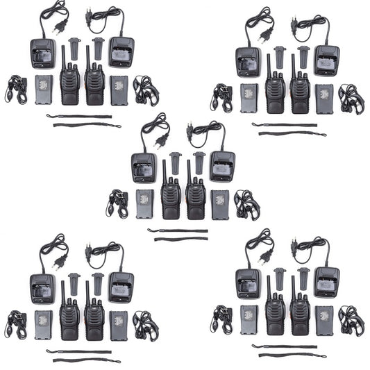 Kit 10 statii radio portabile PNI PMR R40 PRO acumulatori, incarcatoare si casti incluse