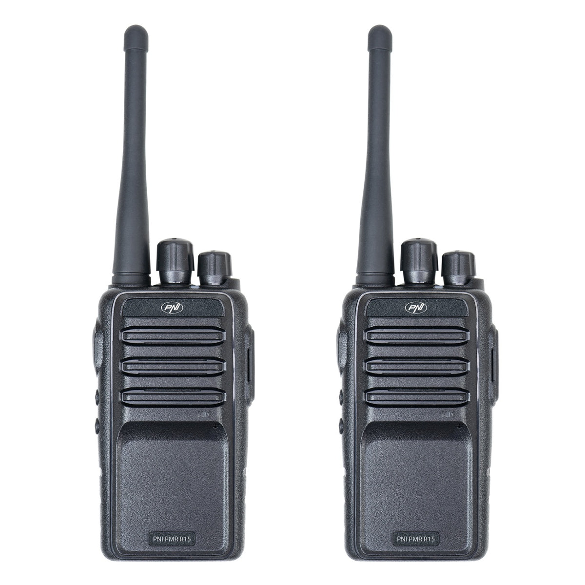 Kit 2 statii radio portabile PNI PMR R15 0.5W, 16 canale programabile, 16 PMR si tonuri 50 CTCSS si 104 DCS, ASQ, TOT, monitor, programabila, acumulator 1200mAh