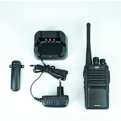 Kit 2 statii radio portabile PNI PMR R15 0.5W, 16 canale programabile, 16 PMR si tonuri 50 CTCSS si 104 DCS, ASQ, TOT, monitor, programabila, acumulator 1200mAh