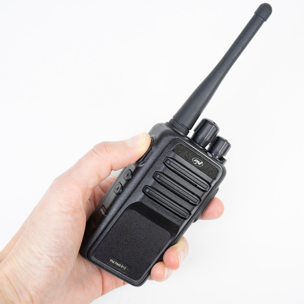 Kit 2 statii radio portabile PNI PMR R15 0.5W, 16 canale programabile, 16 PMR si tonuri 50 CTCSS si 104 DCS, ASQ, TOT, monitor, programabila, acumulator 1200mAh
