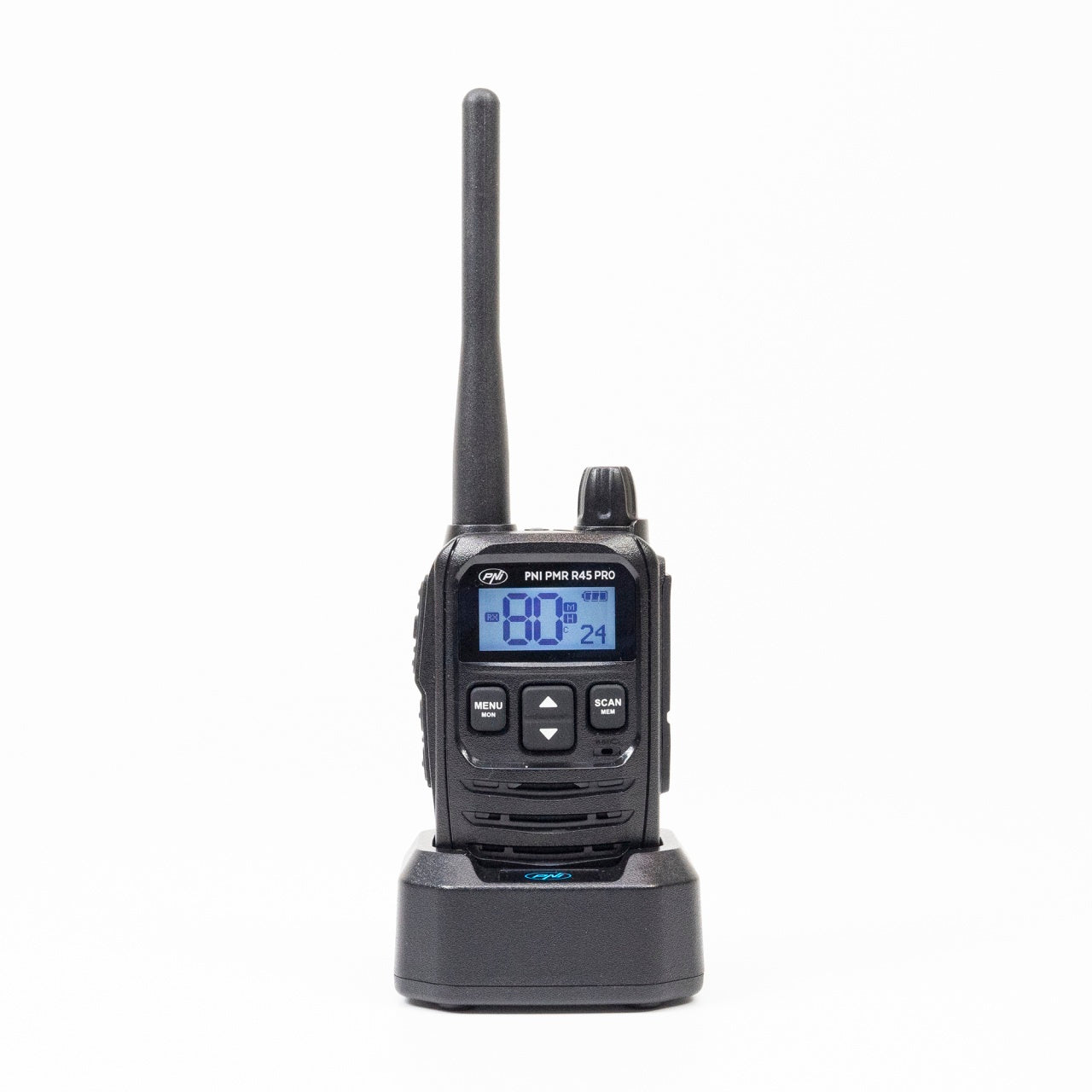 Kit 2 statii radio portabile PNI PMR R45 PRO 446MHz, 0.5W, 99CH programabile, 16 PMR, VOX, TOT, BCL, Scan, Roger Beep