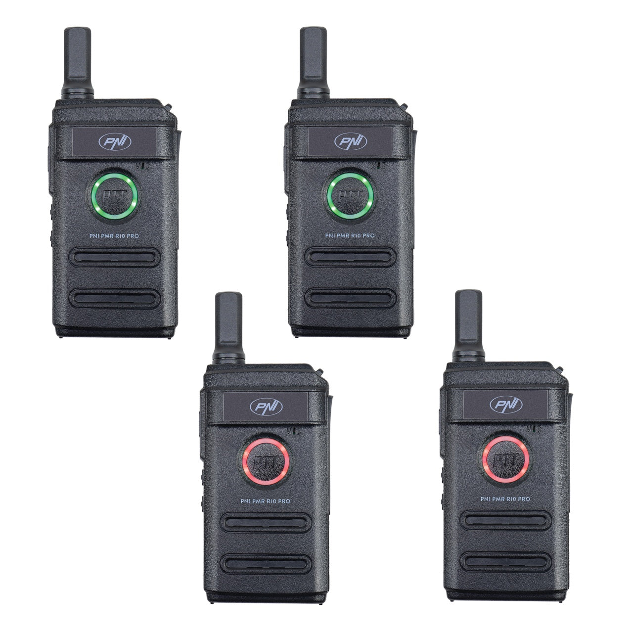 Kit 4 statii radio portabile PNI PMR R10 PRO, 446MHz, 0.5W, 16 canale programabile, 16 PMR si tonuri 50 CTCSS si 104 DCS, Monitor, Scan
