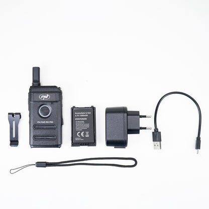 Kit 4 statii radio portabile PNI PMR R10 PRO, 446MHz, 0.5W, 16 canale programabile, 16 PMR si tonuri 50 CTCSS si 104 DCS, Monitor, Scan