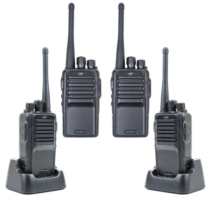 Kit 4 statii radio portabile PNI PMR R15 0.5W, 16 canale programabile, 16 PMR si tonuri 50 CTCSS si 104 DCS, ASQ, TOT, monitor, programabila, acumulator 1200mAh