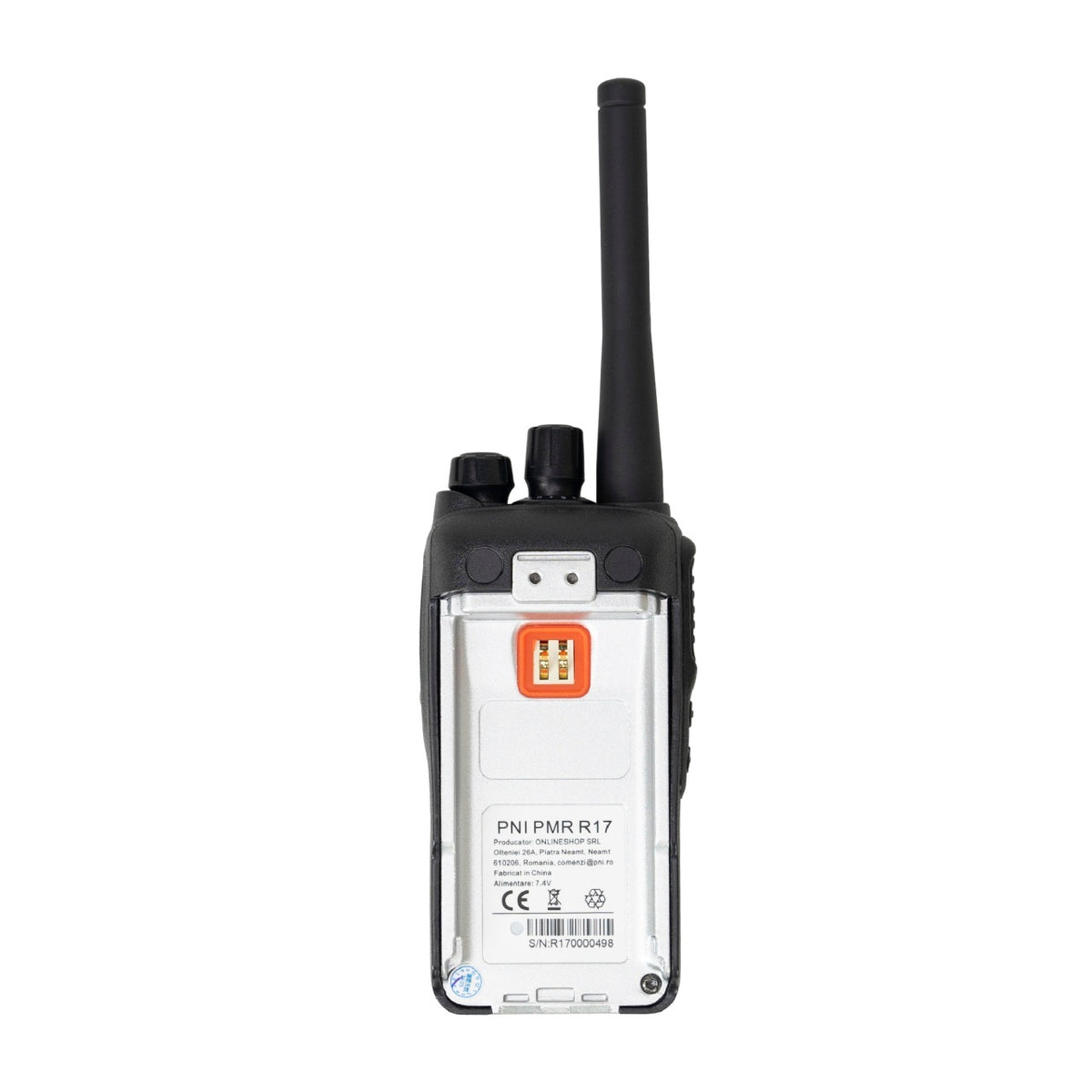 Kit 4 statii radio portabile PNI PMR R17 446MHz, 0.5W, 16 canale PMR si tonuri 50 CTCSS si 104 DCS, programabila, Li-Ion 2200 mAh, IP68