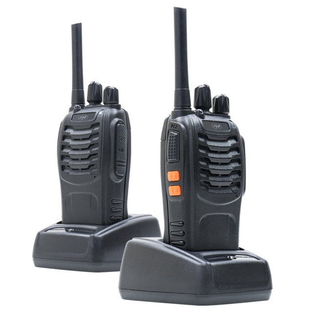Kit 4 statii radio portabile PNI PMR R40 PRO acumulatori, incarcatoare si casti incluse