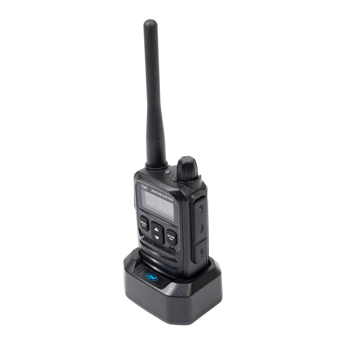 Kit 4 statii radio portabile PNI PMR R45 PRO 446MHz, 0.5W, 99 canale programabile, 16 PMR si tonuri 38 CTCSS si 104 DCS, Squelch 5 niveluri, VOX, TOT, BCL, Scan, Roger Beep