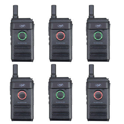 Kit 6 statii radio portabile PNI PMR R10 PRO, 446MHz, 0.5W, 16 canale programabile, 16 PMR si tonuri 50 CTCSS si 104 DCS, Monitor, Scan