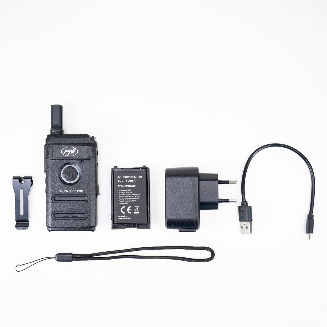 Kit 6 statii radio portabile PNI PMR R10 PRO, 446MHz, 0.5W, 16 canale programabile, 16 PMR si tonuri 50 CTCSS si 104 DCS, Monitor, Scan