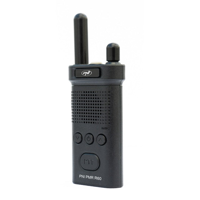 Kit 6 statii radio portabile PNI PMR R60 446MHz, 0.5W, 16 canale programabile, 16 PMR si tonuri 50 CTCSS si 104 DCS, Scan, blocare taste, SOS, Monitor, acumulator 1200mAh