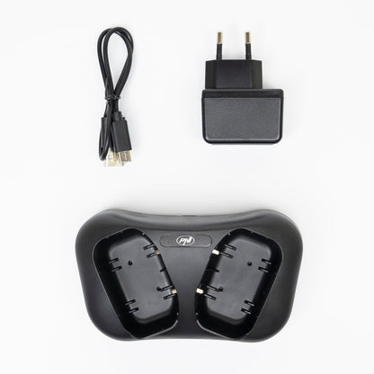 Kit 6 statii radio portabile PNI PMR R80 PRO 0.5W, 16 canale, Waterproof IP67, cu lanterna LED, buton SOS, VOX, USB-C