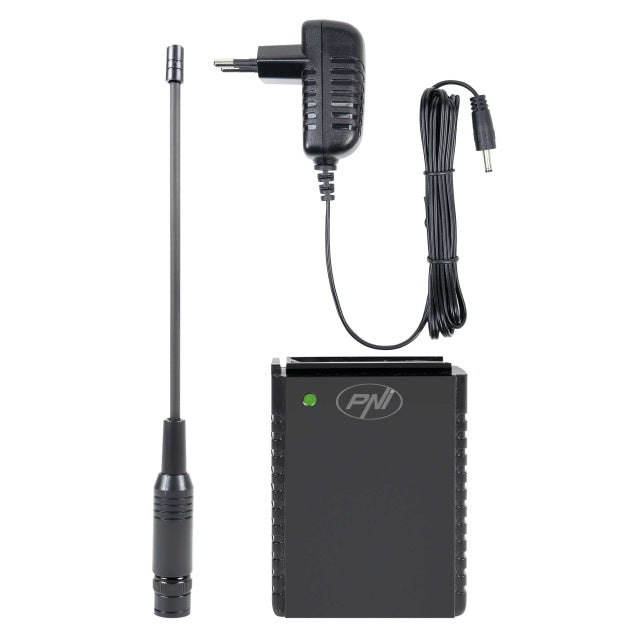 Kit acumulator PNI PB-HP62 Li-Ion 1500mAh plus alimentator 230V iesire 8.4V si antena BNC pentru statie PNI Escort HP 62