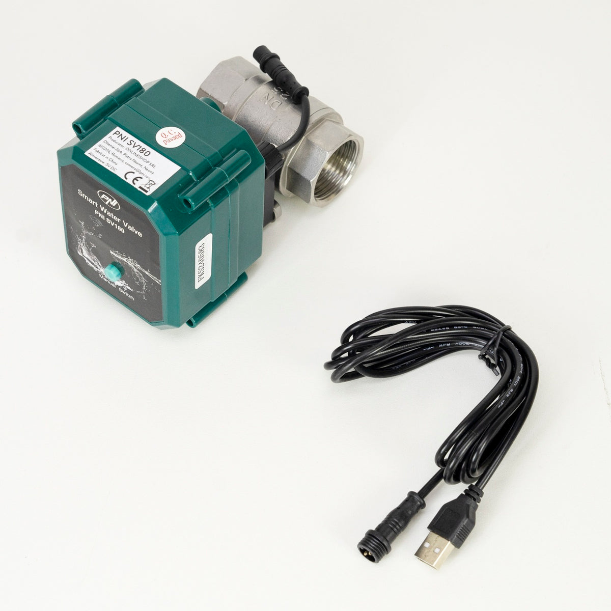 Kit anti-inundatie Valva inteligenta pentru apa PNI SV180 conectivitate Wi-Fi + Detector inundatie inteligent PNI Safe House HS527