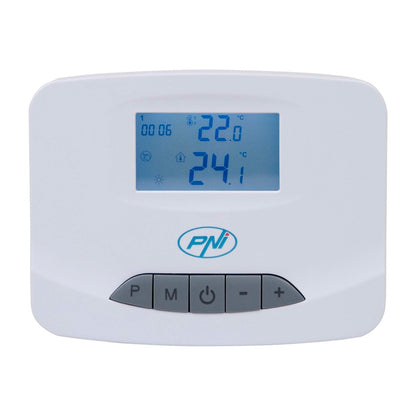 Kit automatizare Wi-Fi PNI CT28 Pro 8 pentru incalzire in pardoseala, aplicatie de mobil Tuya Smart, 8 unitati comanda si hub internet inclus