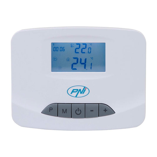 Kit automatizare Wi-Fi PNI CT28 Pro 8 pentru incalzire in pardoseala, aplicatie de mobil Tuya Smart, 8 unitati comanda si hub internet inclus