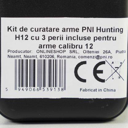 Kit de curatare arme PNI Hunting H11 cu 3 perii incluse pentru arme