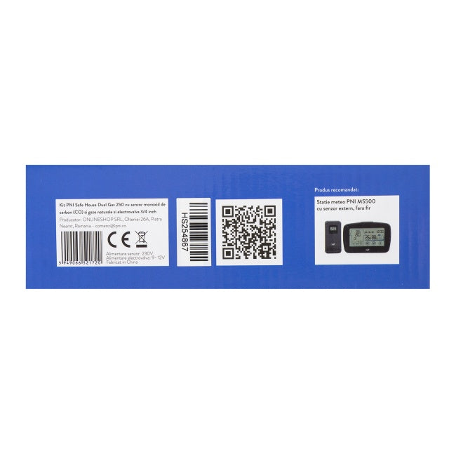 Kit PNI Safe House Dual Gas 250 cu senzori pentru 2 tipuri de gaz monoxid de carbon (CO) si gaze naturale si electrovalva 3/4 inch