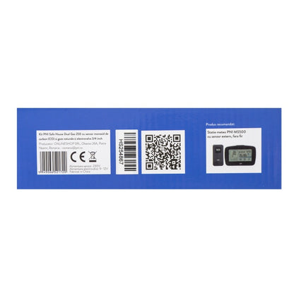 Kit PNI Safe House Dual Gas 250 cu senzori pentru 2 tipuri de gaz monoxid de carbon (CO) si gaze naturale si electrovalva 3/4 inch