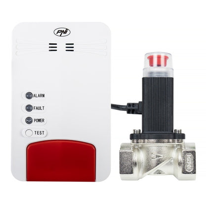 Kit PNI Safe House Dual Gas 250 cu senzori pentru 2 tipuri de gaz monoxid de carbon (CO) si gaze naturale si electrovalva 3/4 inch