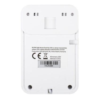 Kit PNI Safe House Dual Gas 250 cu senzori pentru 2 tipuri de gaz monoxid de carbon (CO) si gaze naturale si electrovalva 3/4 inch