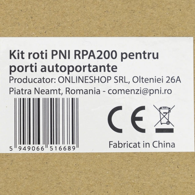 Kit roti PNI RPA200, pentru porti autoportante cu inaltime maxima 210 cm, 1 bucata